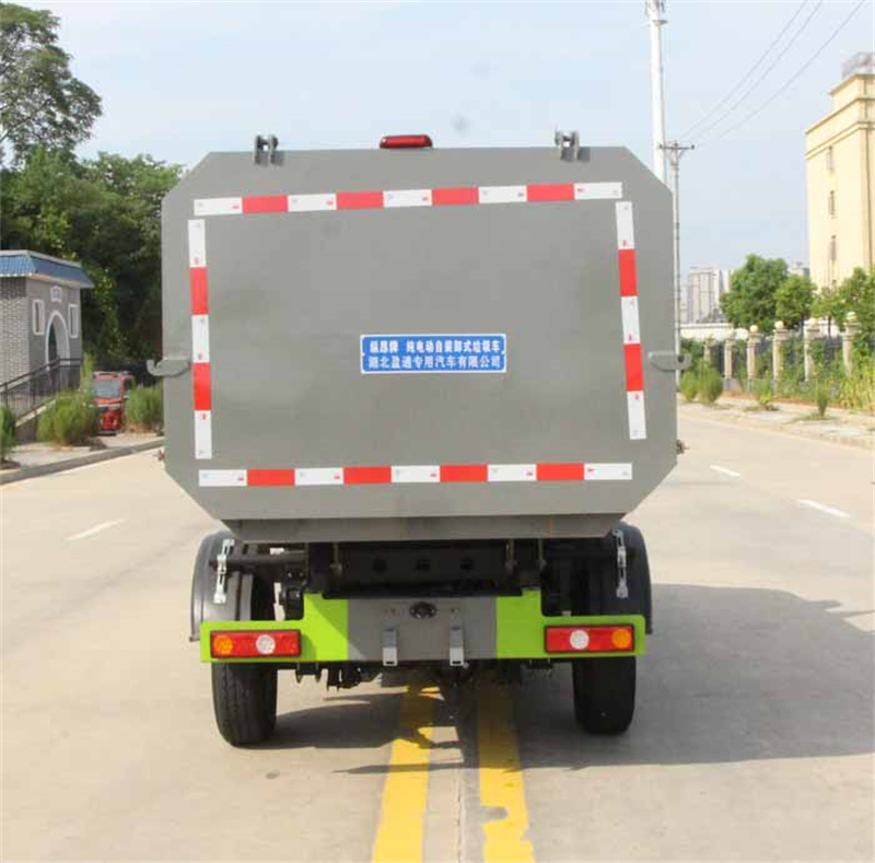 东风牌小型挂桶纯电动垃圾车-东风新能源小型挂桶垃圾车