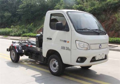 福田纯电动小型勾臂垃圾车-福田小型新能源勾臂垃圾车