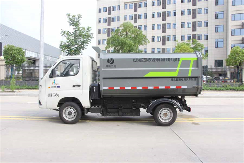 福田纯电动小型挂桶垃圾车-福田小型挂桶新能源垃圾车