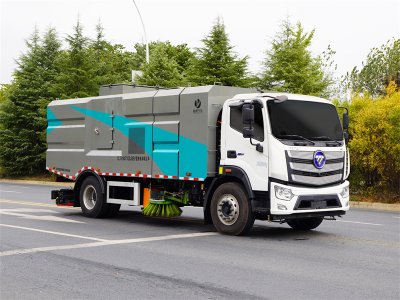 福田新能源吸尘车-福田纯电动后置吸尘车