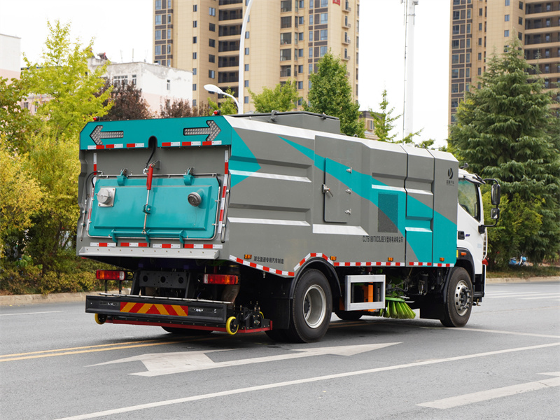 福田新能源吸尘车-福田纯电动后置吸尘车