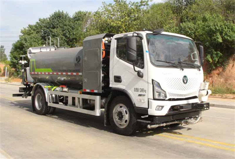福田8吨纯电动洒水车-福田8吨新能源绿化喷洒车